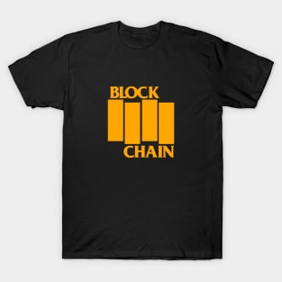 BLOCKCHAIN YELLOW CHROME PUNK ROCK T-Shirt